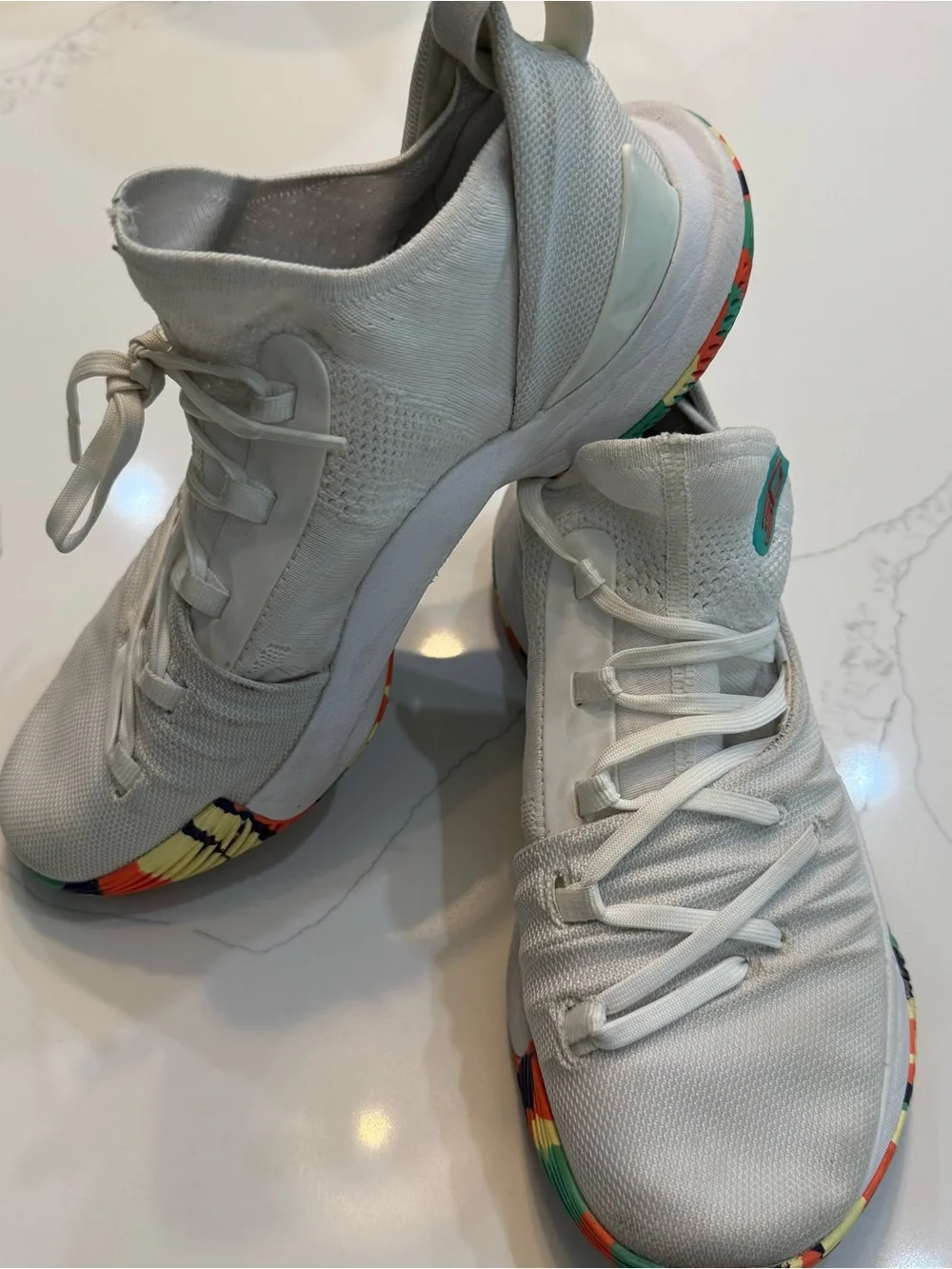 Under Armour Curry 5 Confetti US Men Size 8 Multi-White 3020657-109 basketball